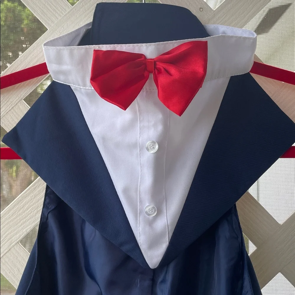 NWOT Kuoser Navy Dog Tuxedo - Suit and Bandana Set
